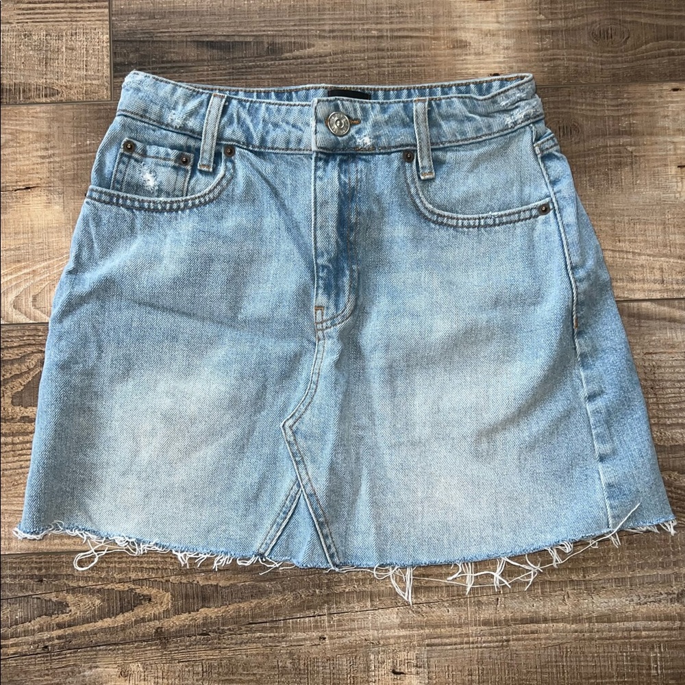 UO denim mini skirt